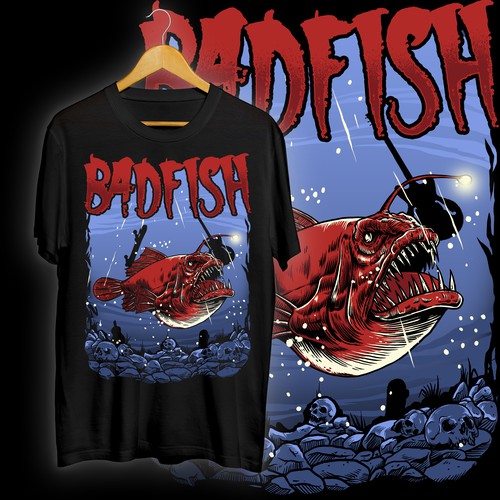 Badfish illustration design merchandise