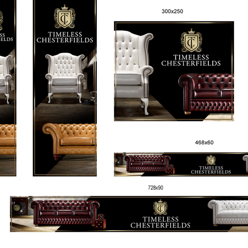 Banner ads design for Timeless Chesterfields