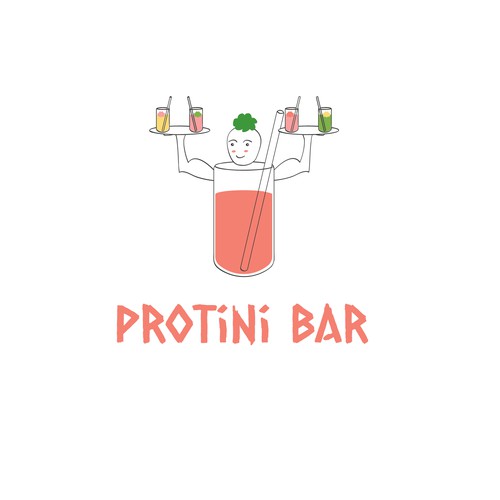 Cheerful logo design for protein drink business 