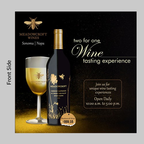 Luxury card design for Tasting Room(Wine Business)