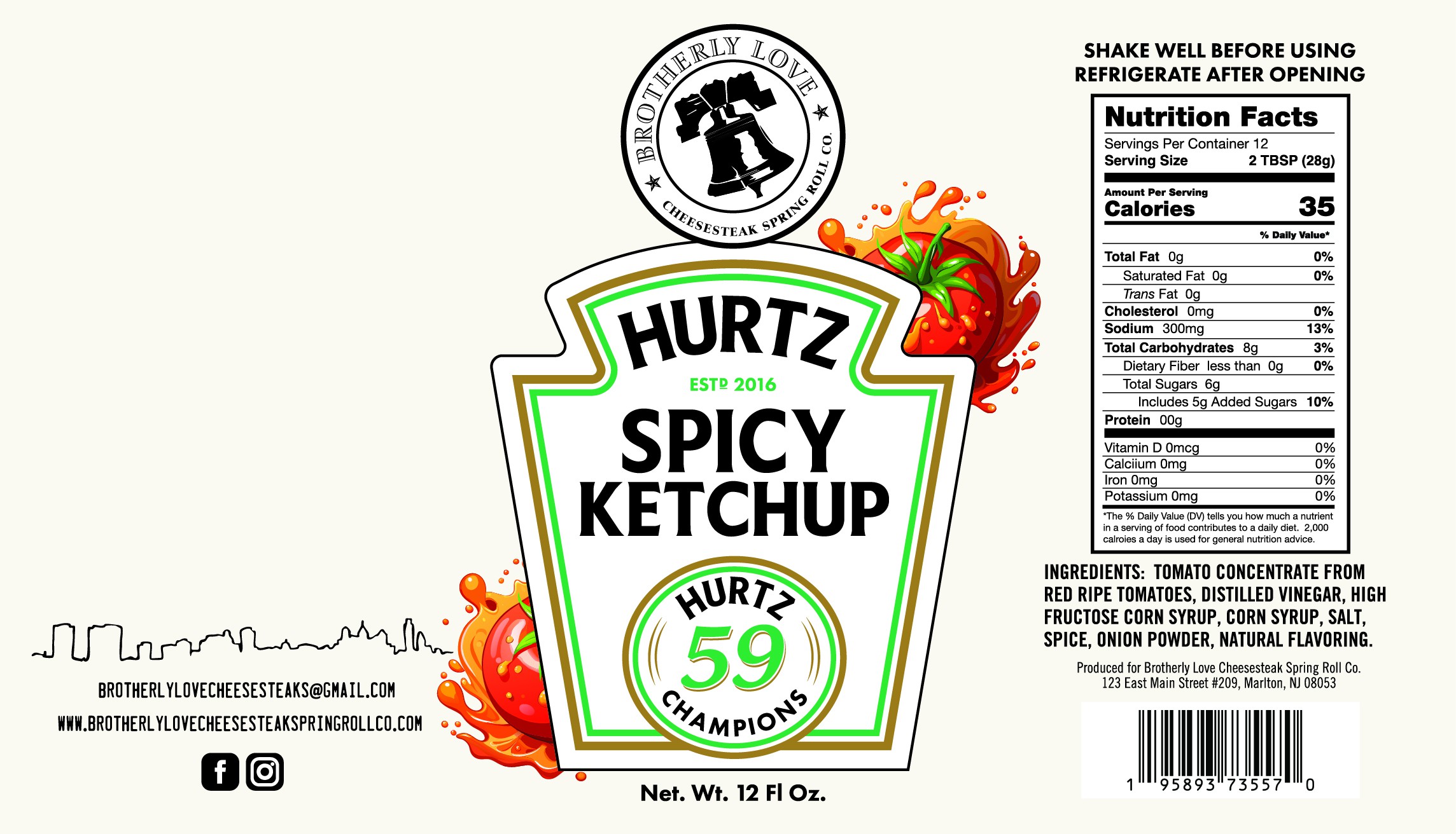 bottle label for ketchup