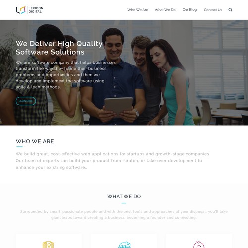 Lexicon Digital Web Page Design