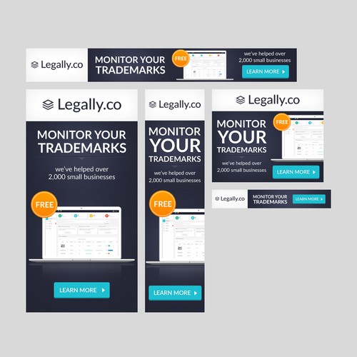 Banners for New Legal Services Startup