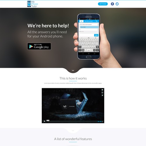 My Phone Tutor Landing Page