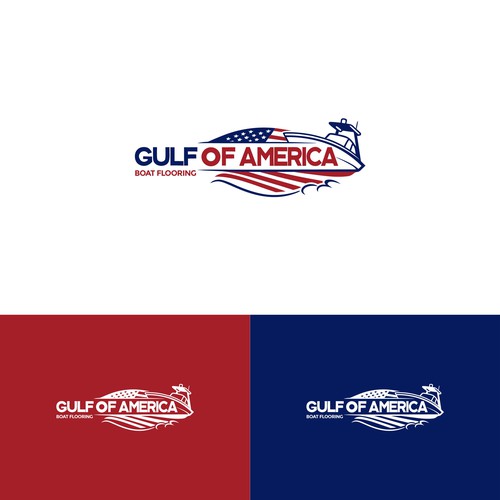 Gulf Of America Boat Flooring logo design
