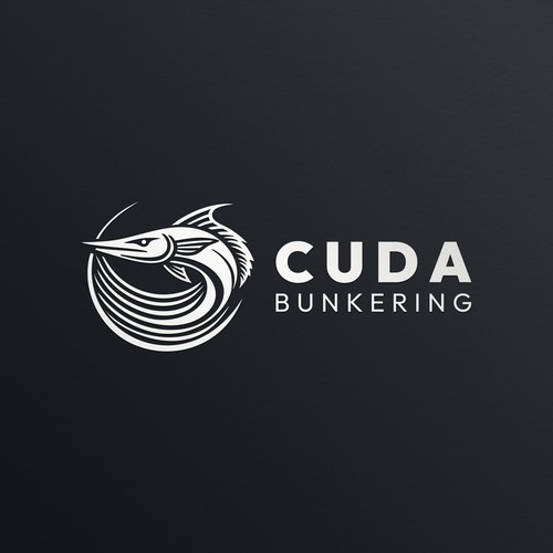 Cuda Bunkering Stylized Fish Logo