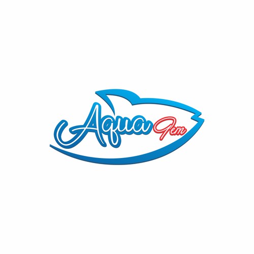 Create a catching logo for AquaGem, a range of premium food for Japanese Koi Carp