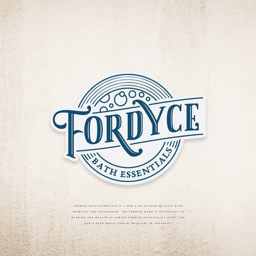 Vintage logo for a beauty product.