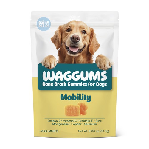 Designing a package for dog supplement