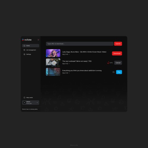 noTube - PC app to download videos