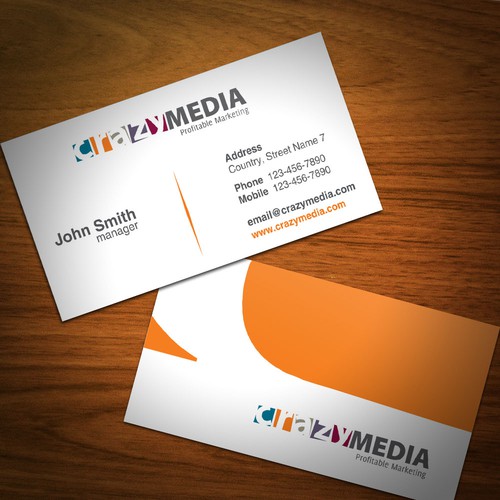 Business card for Crazy Media
