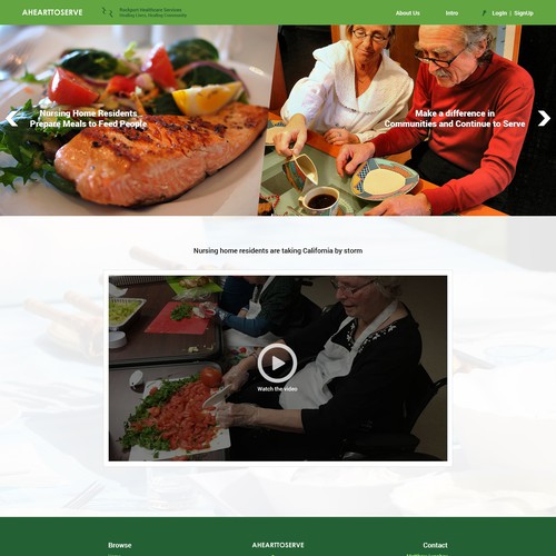 Website design for "a heart to serve "