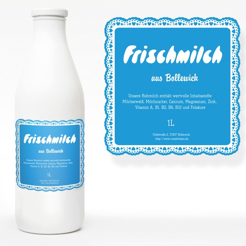 Design für Milchflaschen