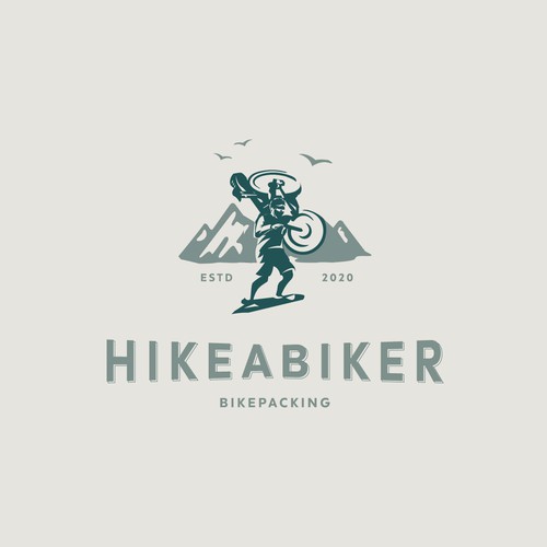 Classic logo for a bikepacking blog