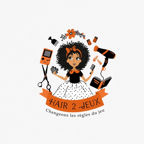 Logo for kids hair salon