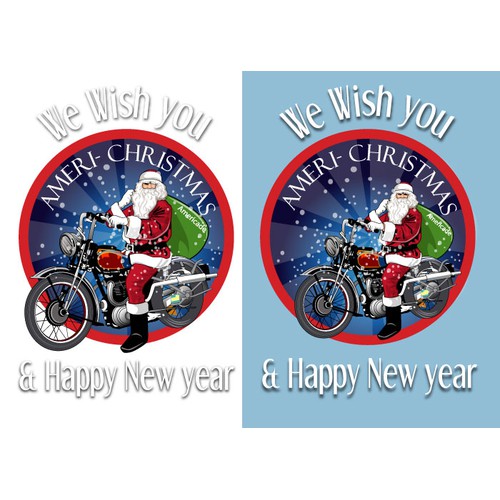 Design a Motorcycle Touring Rally Christmas Card