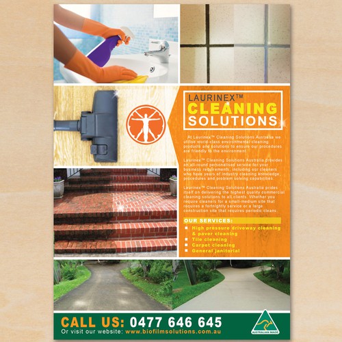 Flyer design for an Australian Cleaning company