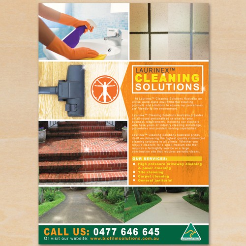 Flyer design for an Australian Cleaning company
