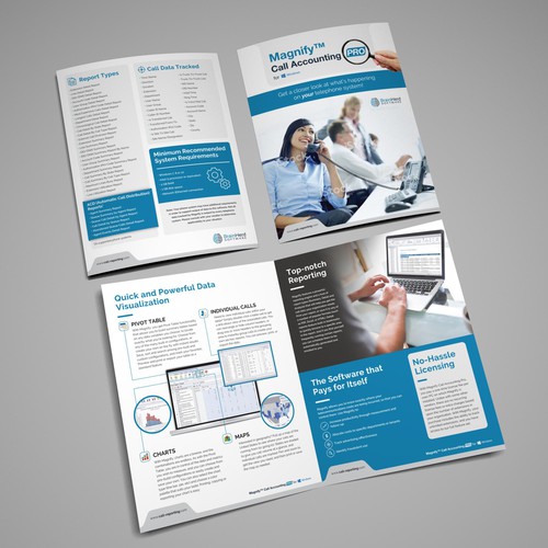 Magnify Call Accounting Brochure design