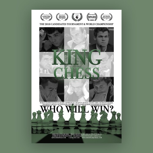 Poster for documentary film about chess