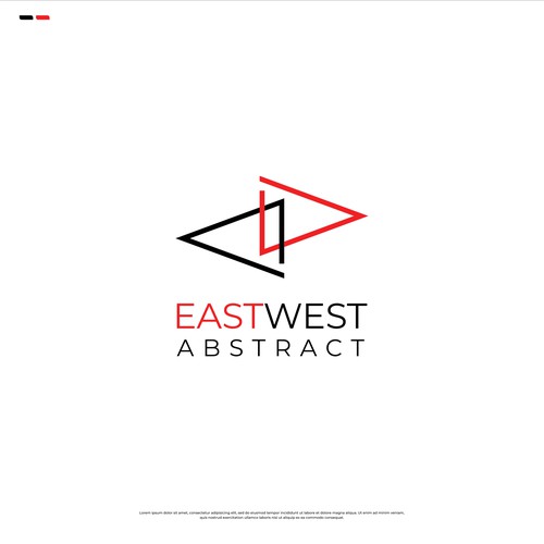 Hip logo for real estate business, EASTWEST ABSTRACT