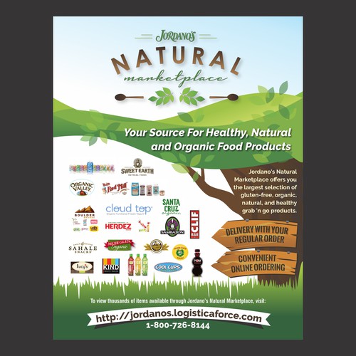 Cover design for an organic and natural food products