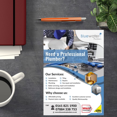 Flyer For a Plumber Services Company