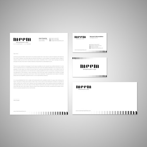 Stationery for Meem Properties