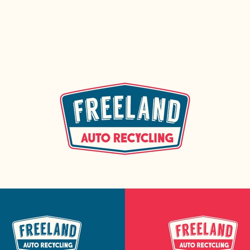 Logo for freeland auto recycling