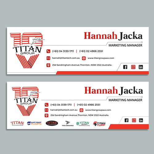 Email Signature Design For Titan Group
