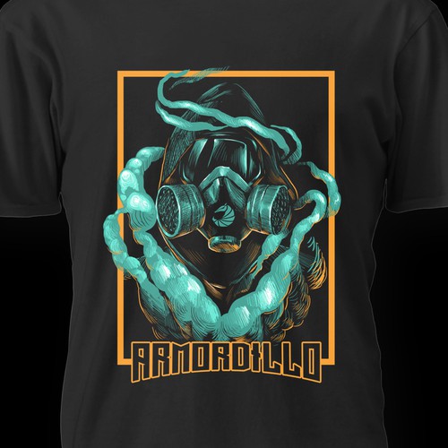 Gas mask illustration for Armordillo