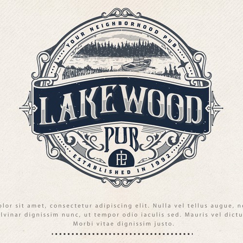 LOGO DESIGN FOR LAKEWOOD PUB