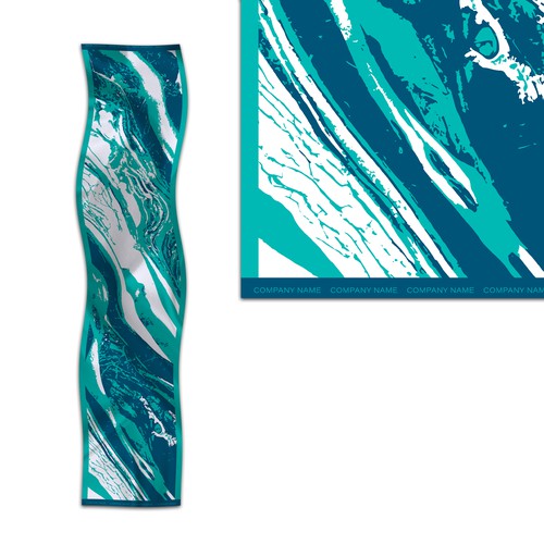 Branded silk scarf based on existing colors