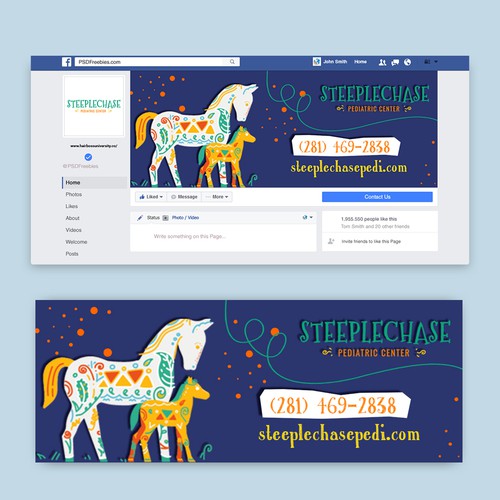 Pediatric Clinic Facebook Cover Art