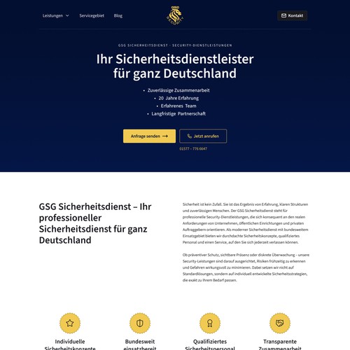 Website for a conservative security firm