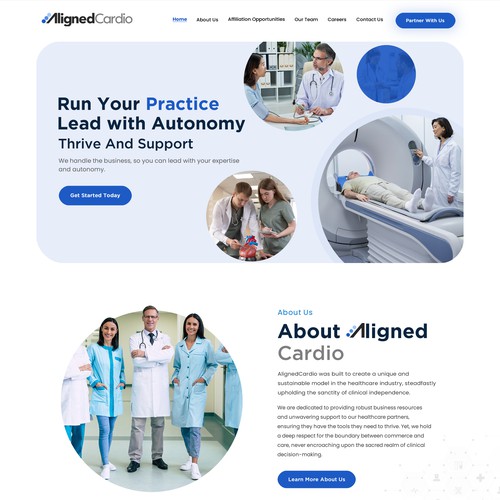 Circle Theme Cardiio Website 