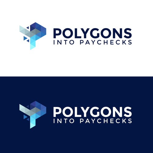 Polygons into Paychecks Logo