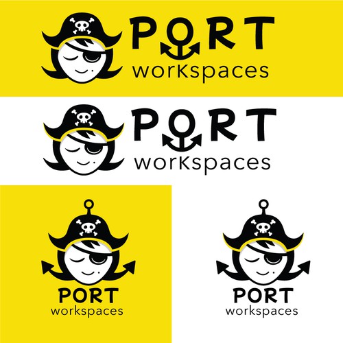 Pirate logo with two different versions