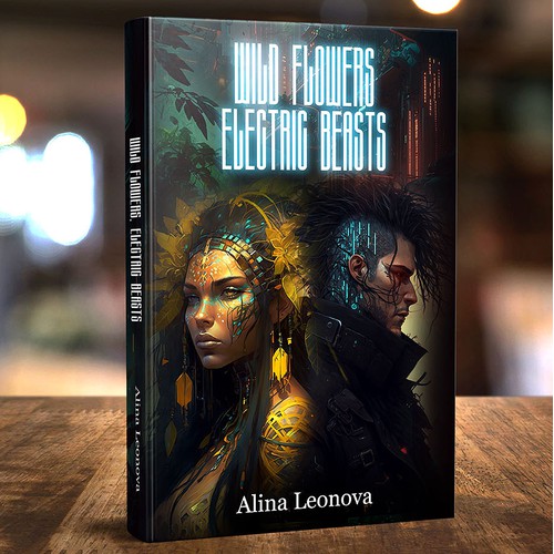 Wild Flowers, Eletric Beasts - Book cover illustration