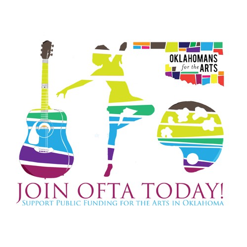 Create the next illustration or graphics for Oklahomans for the Arts