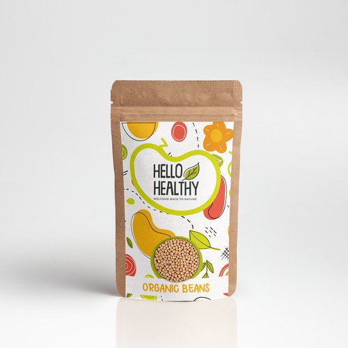 Pouch design concept for Hello Healthy