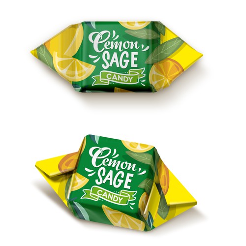 Mangini lemon sage candy wrapper