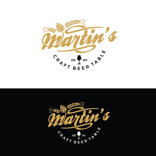 A unique logo of Martin's Craft Beer Table