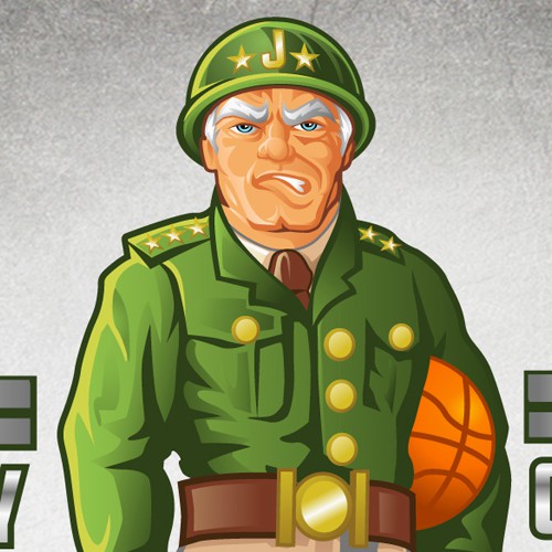 Create Military General for sportswear company called, General Jersey.