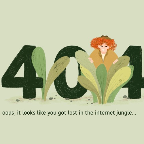 Illustration website page 404 error