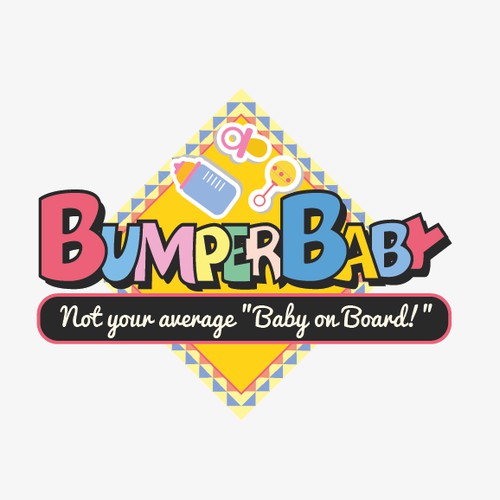 Create a unique, eye-catching, fun and modern logo for a baby sticker company, Bumper Baby