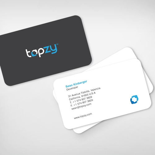 Stunning business cards for top Facebook application developer