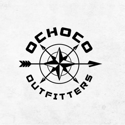 Outfitters Outdoors logo with compass and arrow