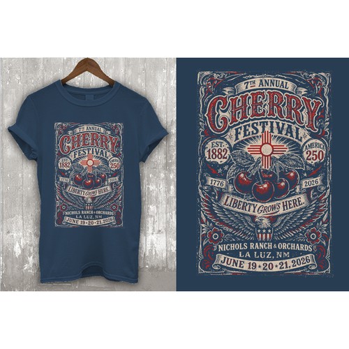 2026 Nichols Ranch Cherry Festivals T-Shirt --America 250 Theme