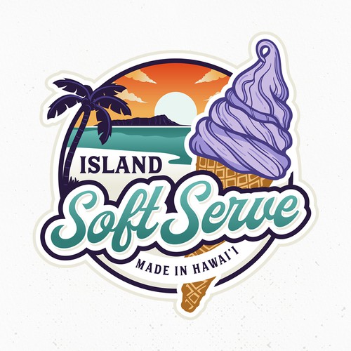Design an Island vibe ice cream logo